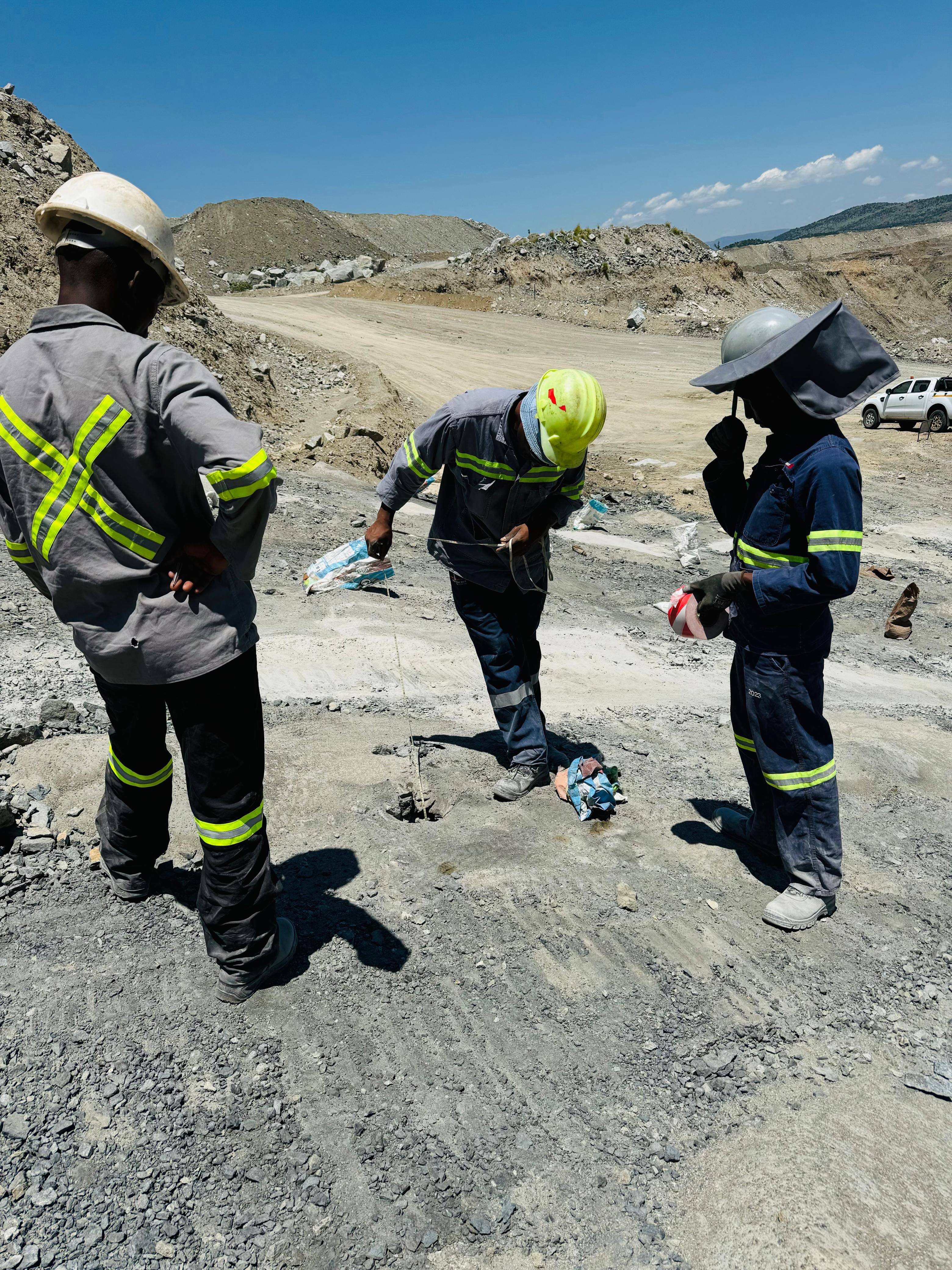 Quality Control on the Drilling Block - Mining Site in Limpopo